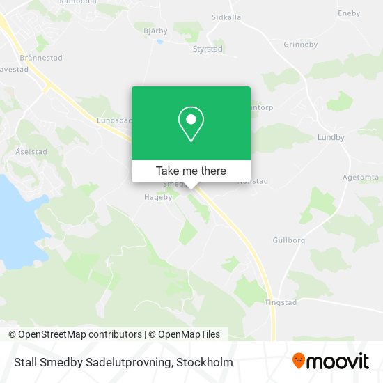 Stall Smedby Sadelutprovning map