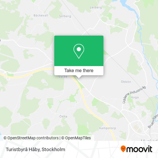 Turistbyrå Håby map