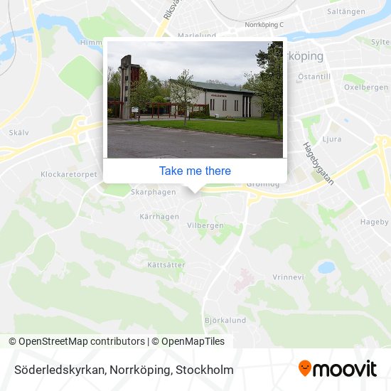 Söderledskyrkan, Norrköping map