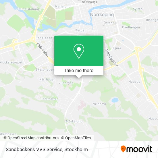 Sandbäckens VVS Service map