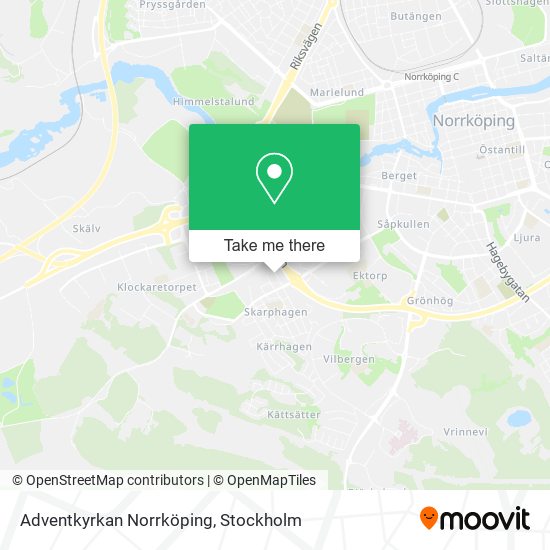 Adventkyrkan Norrköping map
