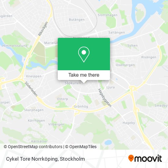 Cykel Tore Norrköping map