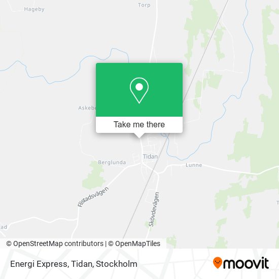 Energi Express, Tidan map