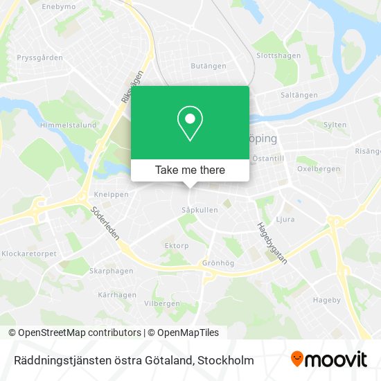 Räddningstjänsten östra Götaland map