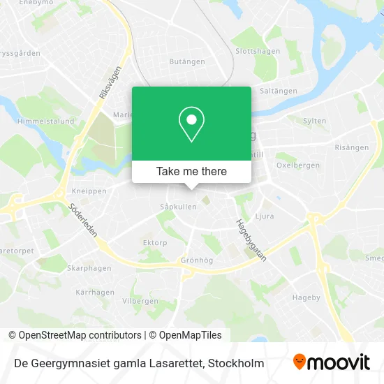 De Geergymnasiet gamla Lasarettet map