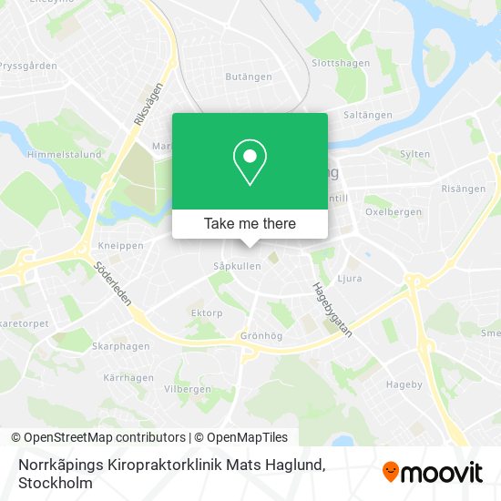 Norrkãpings Kiropraktorklinik Mats Haglund map