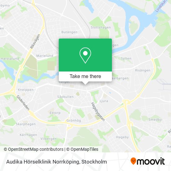Audika Hörselklinik Norrköping map