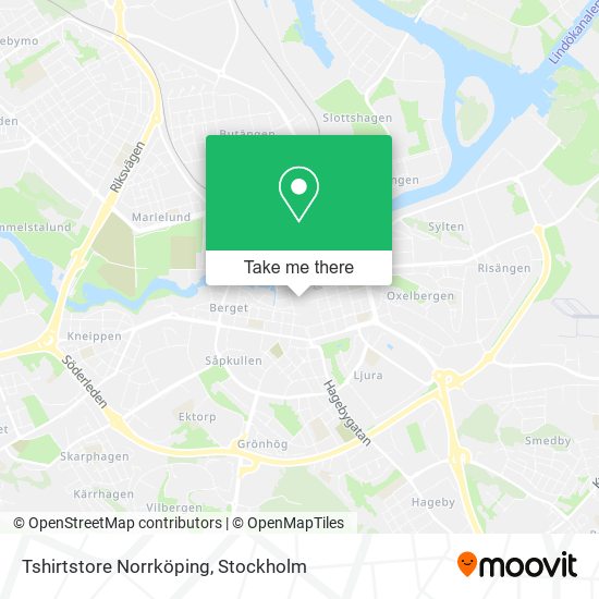 Tshirtstore Norrköping map