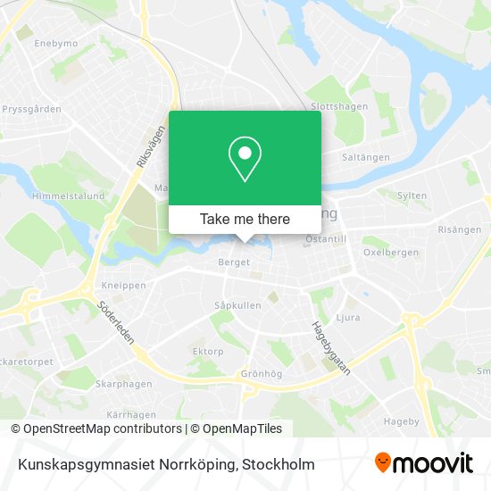 Kunskapsgymnasiet Norrköping map