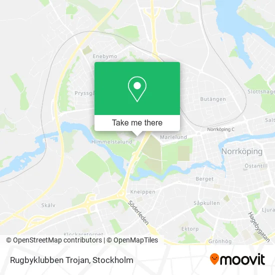 Rugbyklubben Trojan map