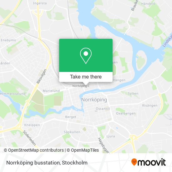 Norrköping busstation map