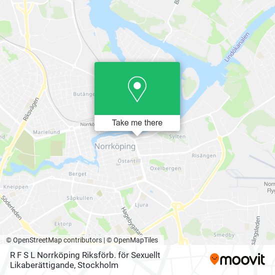 R F S L Norrköping Riksförb. för Sexuellt Likaberättigande map