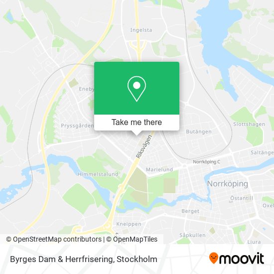 Byrges Dam & Herrfrisering map