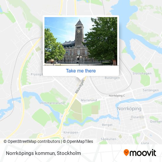 Norrköpings kommun map