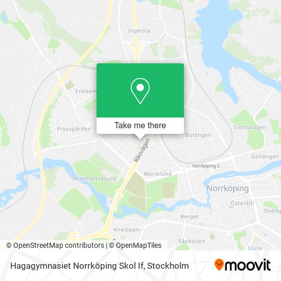 Hagagymnasiet Norrköping Skol If map