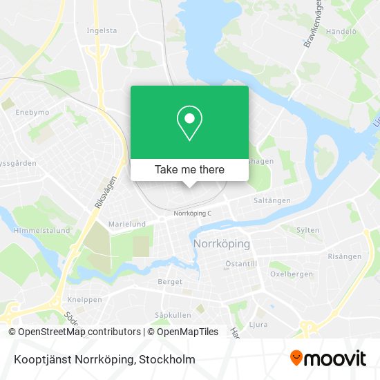 Kooptjänst Norrköping map