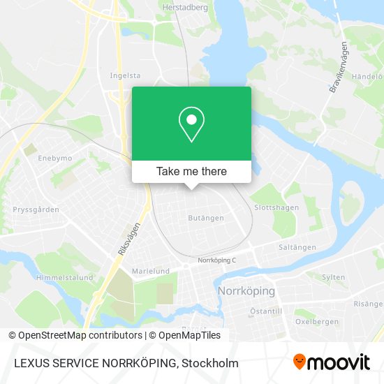 LEXUS SERVICE NORRKÖPING map