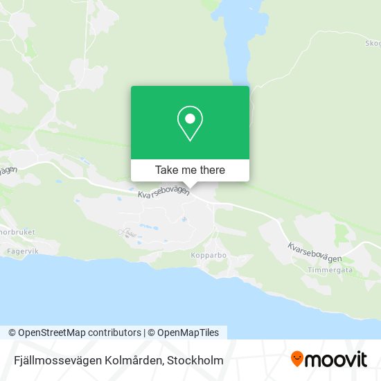 Fjällmossevägen Kolmården map