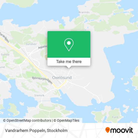 Vandrarhem Poppeln map