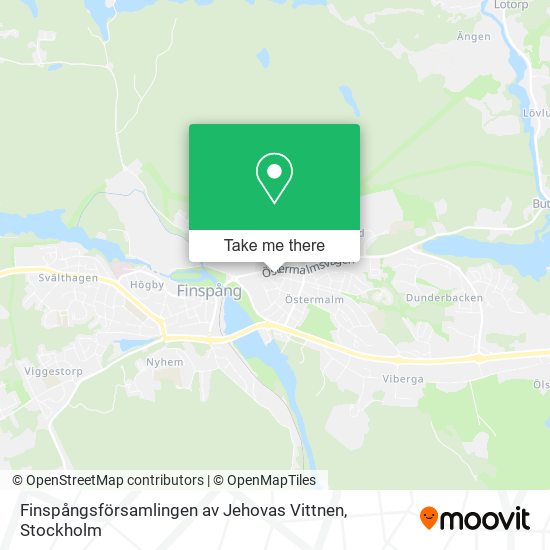 Finspångsförsamlingen av Jehovas Vittnen map