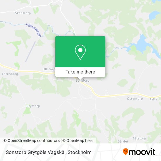 Sonstorp Grytgöls Vägskäl map