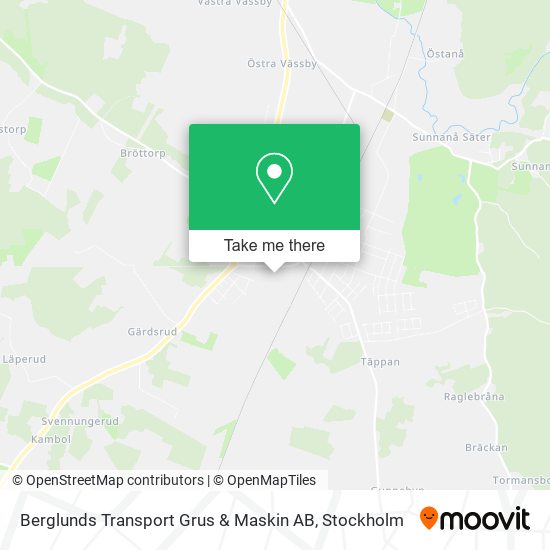 Berglunds Transport Grus & Maskin AB map