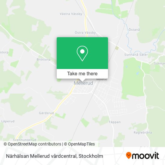Närhälsan Mellerud vårdcentral map