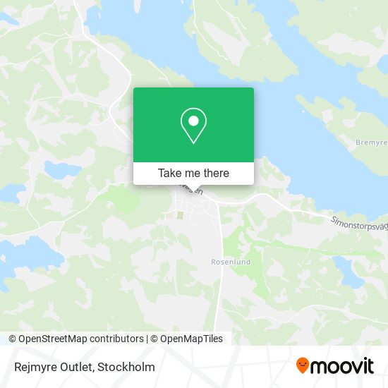 Rejmyre Outlet map