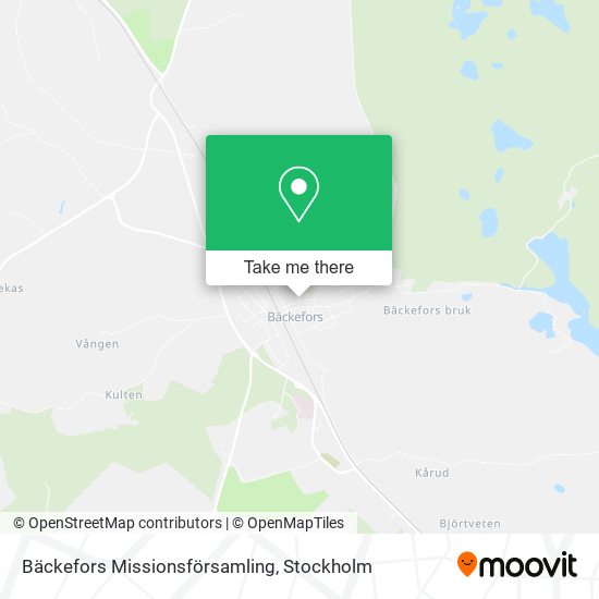 Bäckefors Missionsförsamling map