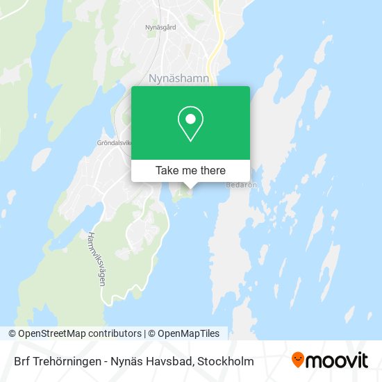 Brf Trehörningen - Nynäs Havsbad map