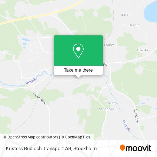 Kristers Bud och Transport AB map