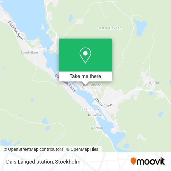 Dals Långed station map