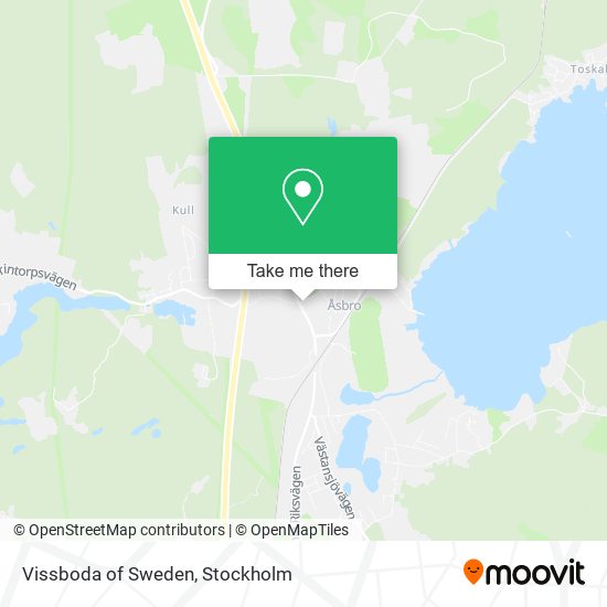 Vissboda of Sweden map