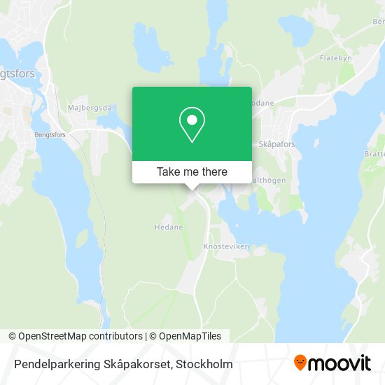 Pendelparkering Skåpakorset map