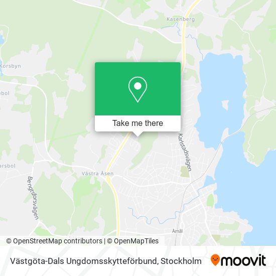 Västgöta-Dals Ungdomsskytteförbund map