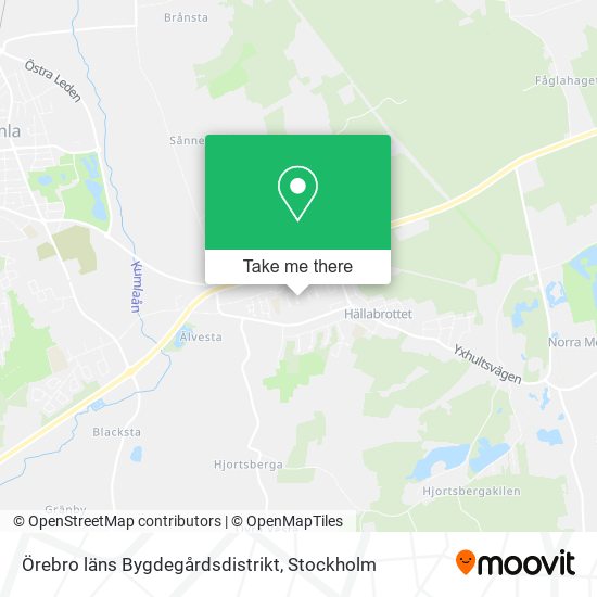 Örebro läns Bygdegårdsdistrikt map