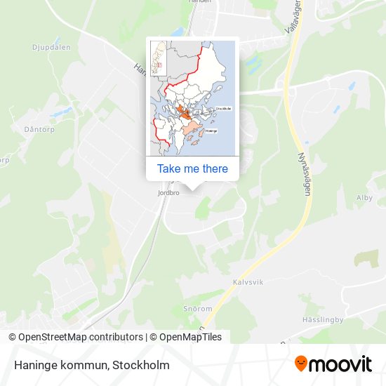 Haninge kommun map