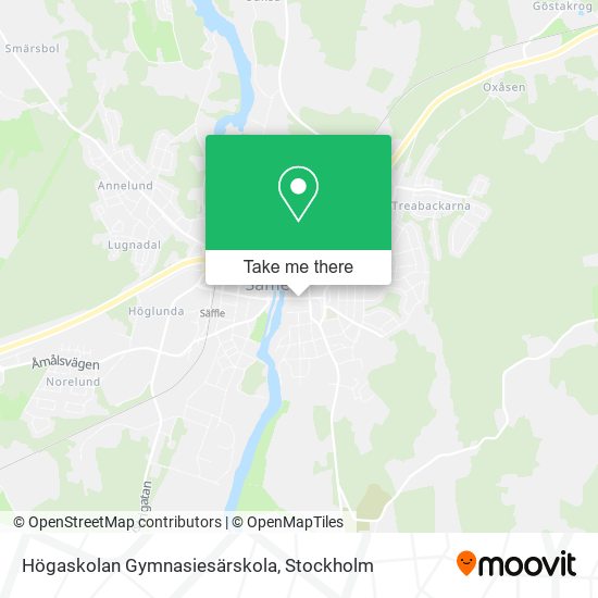 Högaskolan Gymnasiesärskola map