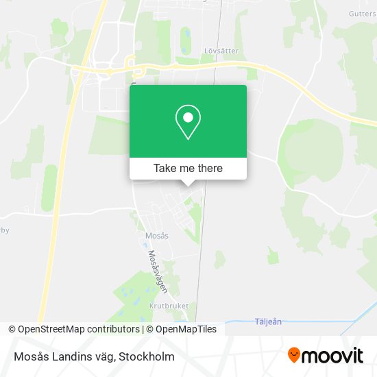 Mosås Landins väg map