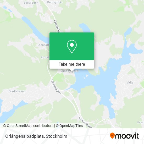 Orlångens badplats map