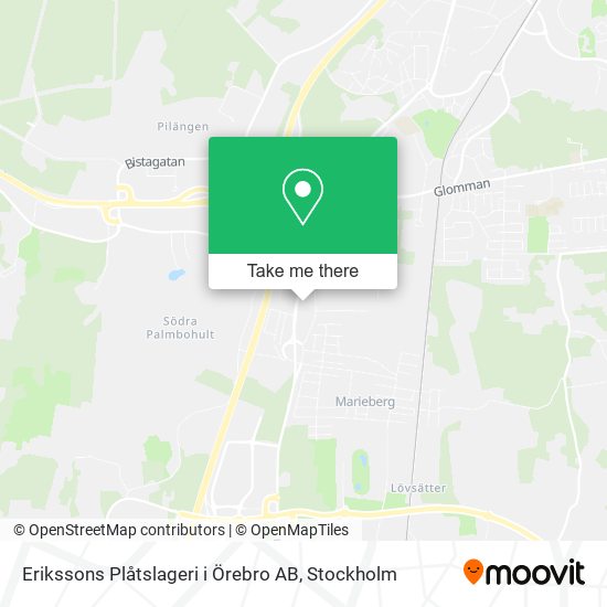 Erikssons Plåtslageri i Örebro AB map