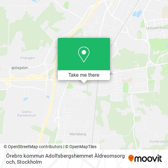 Örebro kommun Adolfsbergshemmet Äldreomsorg och map