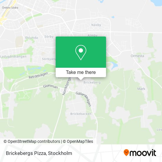 Brickebergs Pizza map