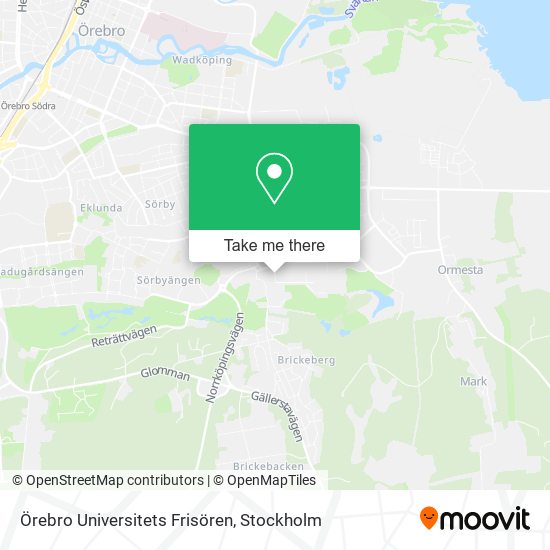 Örebro Universitets Frisören map