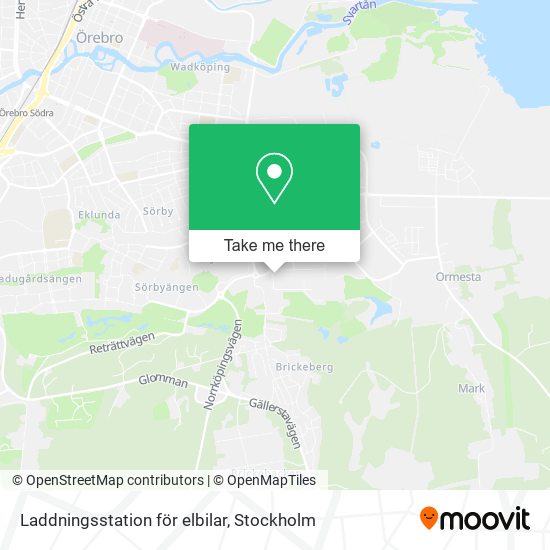 Laddningsstation för elbilar map