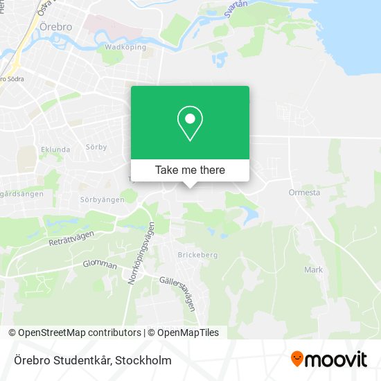 Örebro Studentkår map