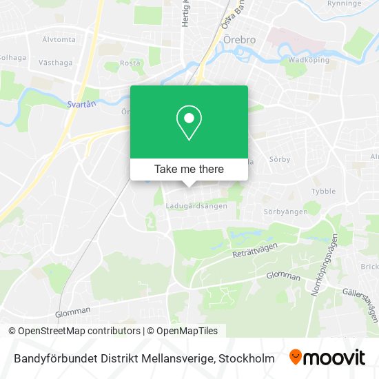 Bandyförbundet Distrikt Mellansverige map