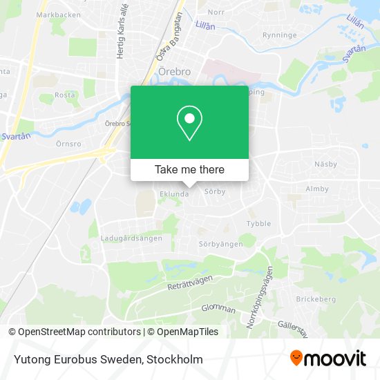 Yutong Eurobus Sweden map