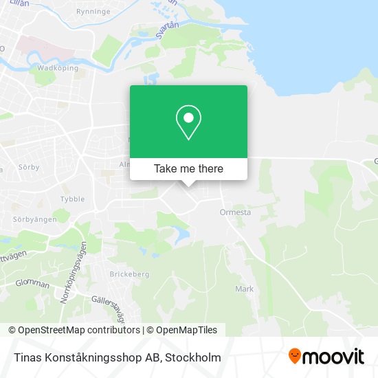 Tinas Konståkningsshop AB map