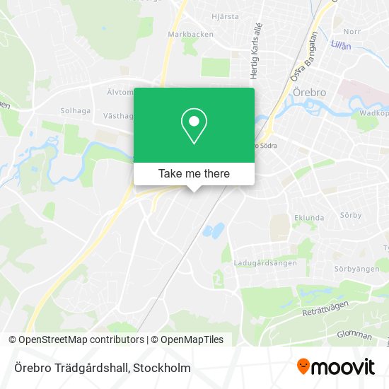 Örebro Trädgårdshall map